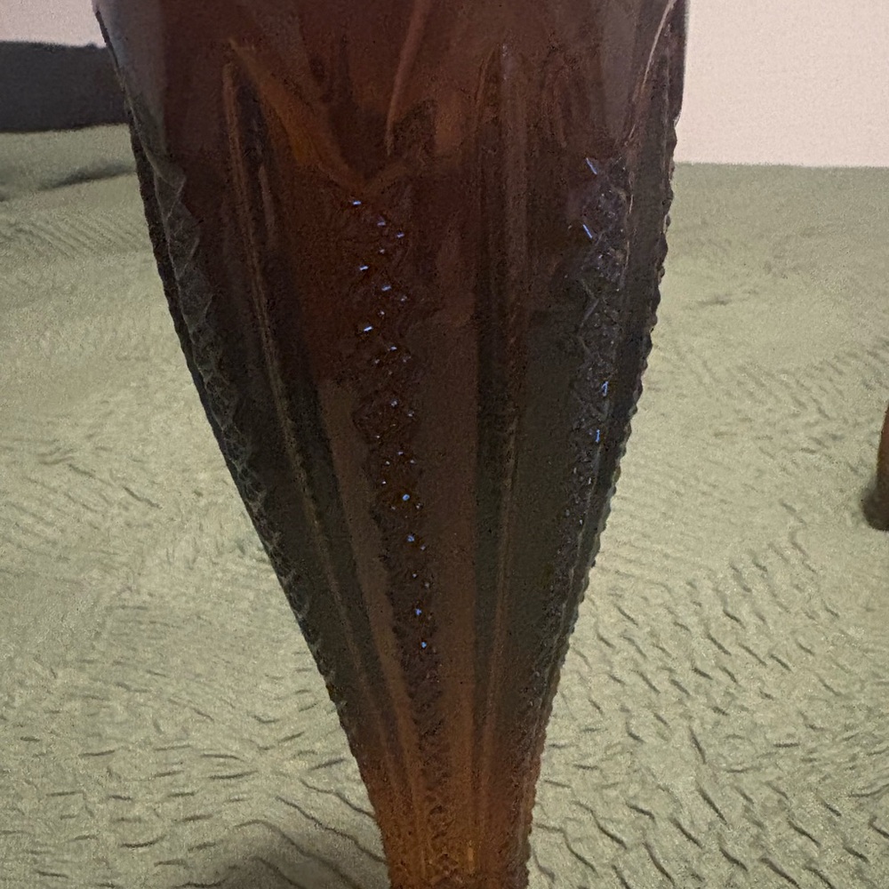 Vintage Amber Decorative Vase